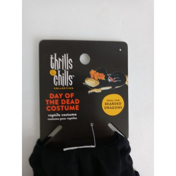 Thrills & Chills Day Of The Dead Reptile Halloween Costume For Bearded Dragons - Picture 4 of 6